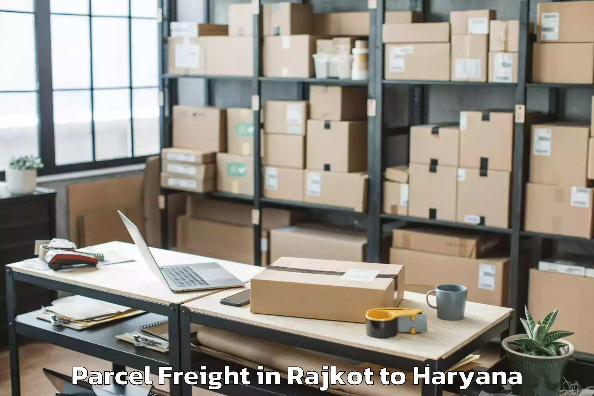 Get Rajkot to Samalkha Parcel Freight